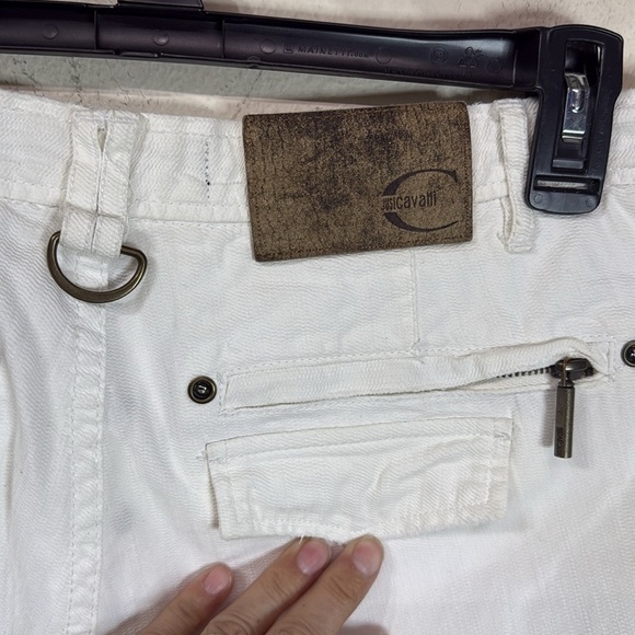 (R4) JUST CAVALLI Jeans white Low rise Flared leg men's size 56/30US - Picture 7 of 15